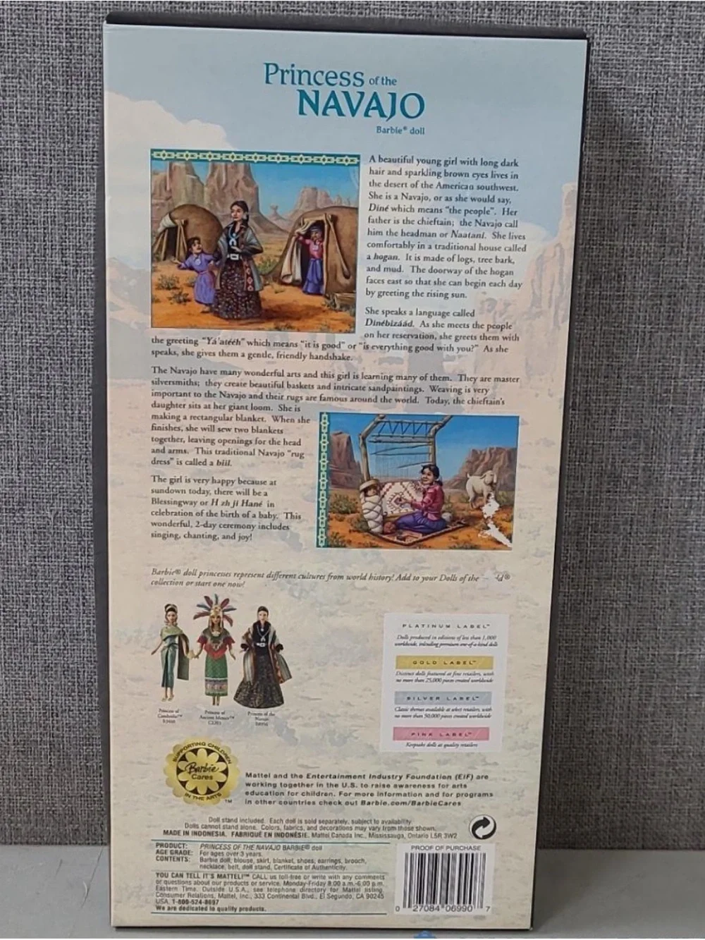 2004 Mattel Barbie Dolls of the World: Princess of the Navajo items.